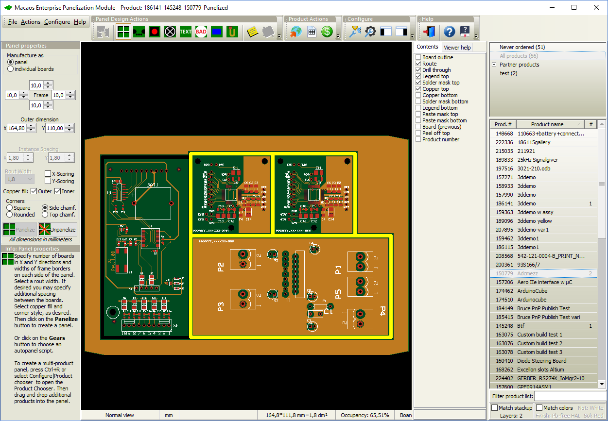 Multi-product panel creation